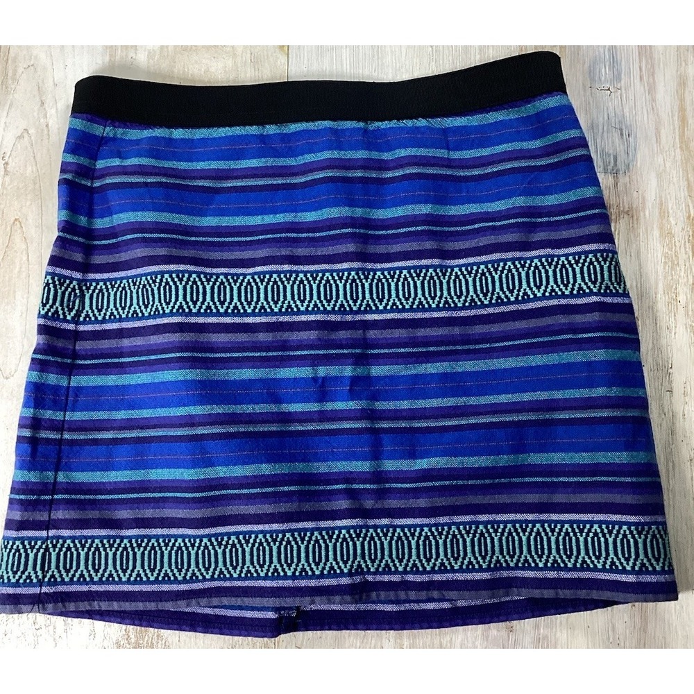 American Eagle Purple Striped Tribal Pencil Skirt Women's 4 Hippie‎ Boho